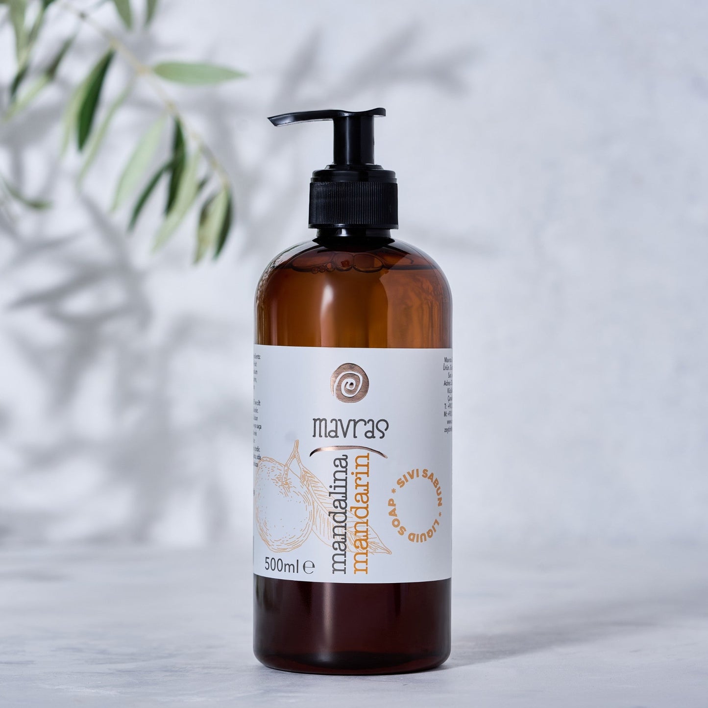 Mandalina – Mavras Zeytinyağlı Sıvı Sabun Mavras Zeytin