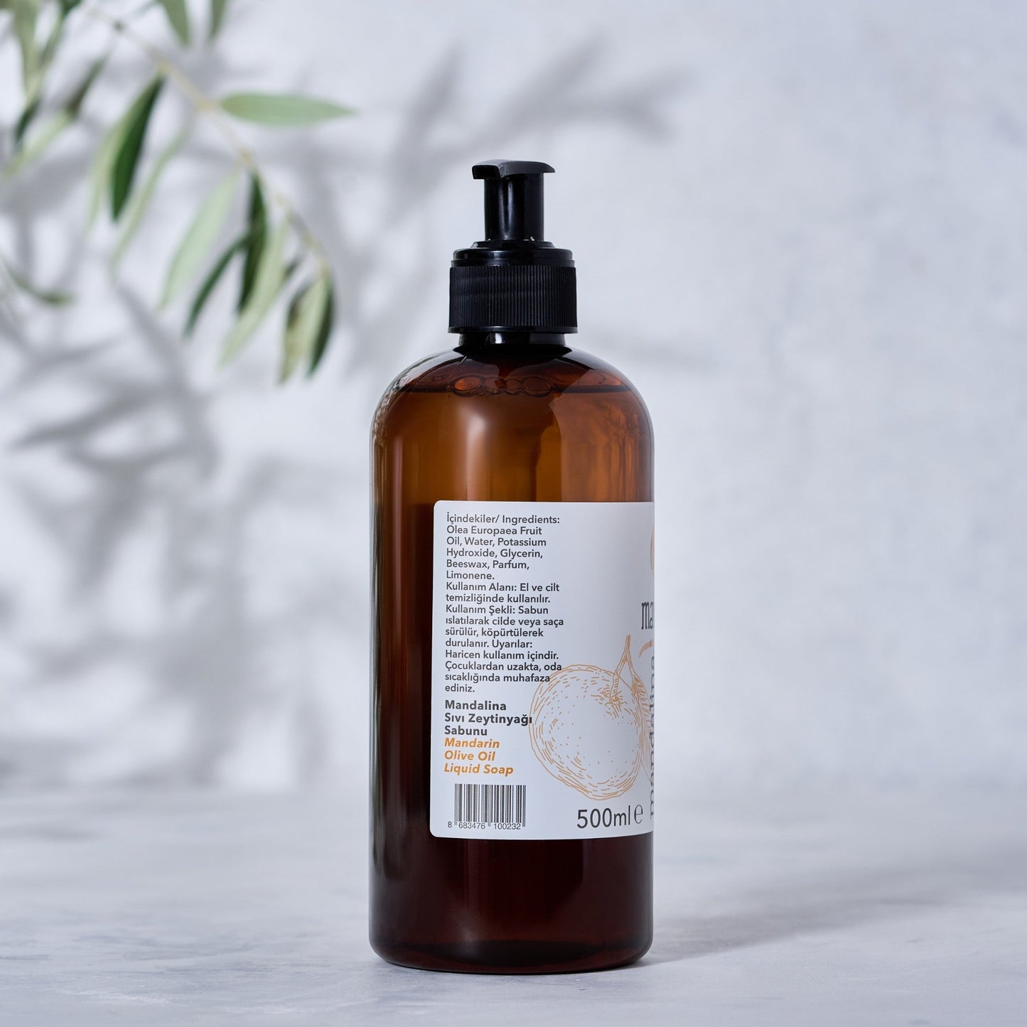 Mandalina – Mavras Zeytinyağlı Sıvı Sabun Mavras Zeytin
