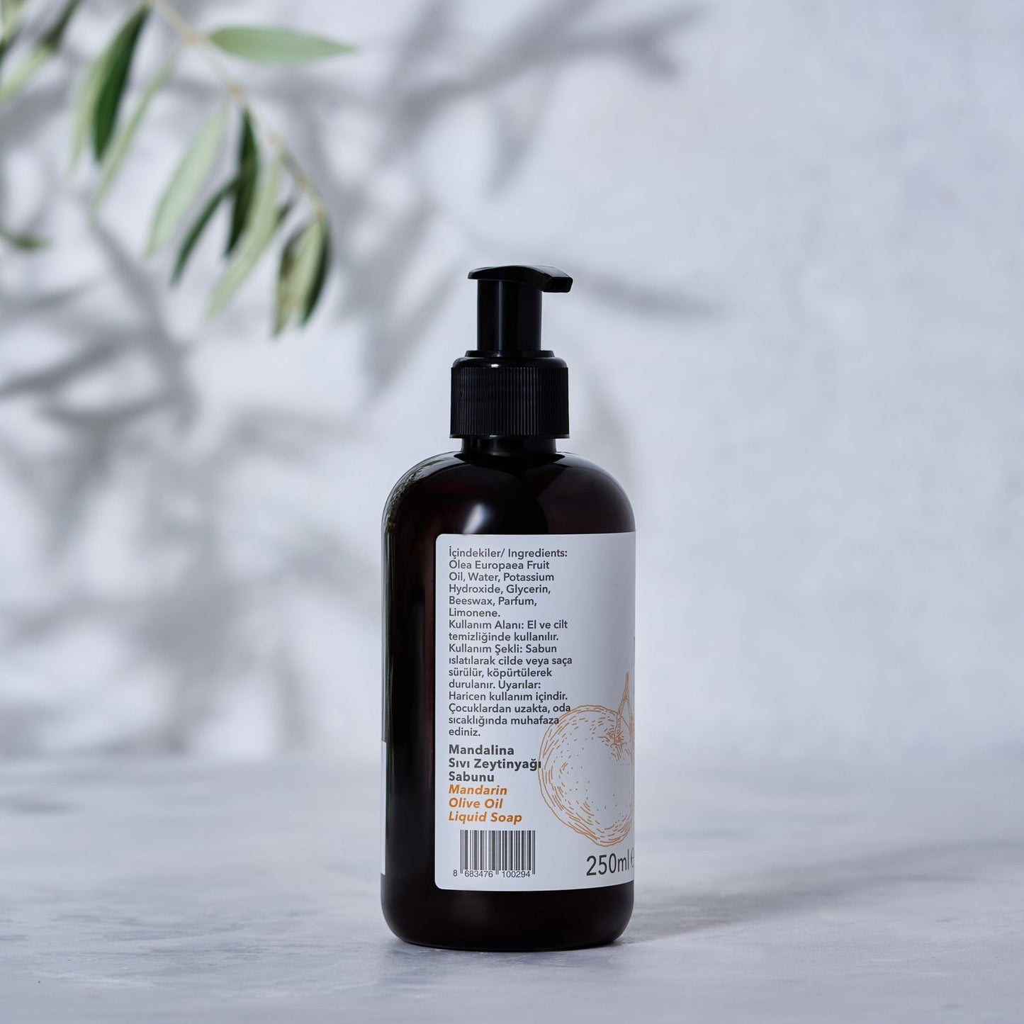 Mandalina – Mavras Zeytinyağlı Sıvı Sabun Mavras Zeytin