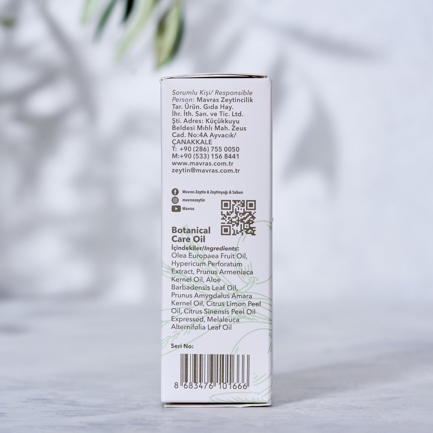 MAVRAS Botanical Care Oil 50 ML Mavras Zeytin
