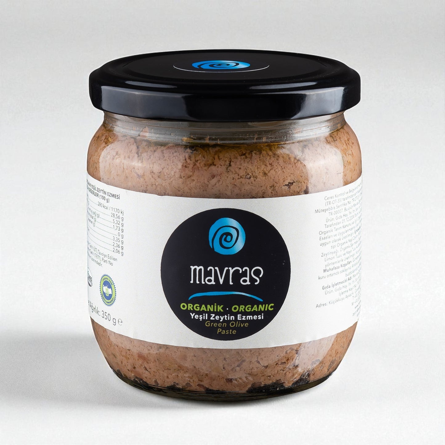 Organik Yeşil Zeytin Ezmesi 350 GR Mavras Zeytin