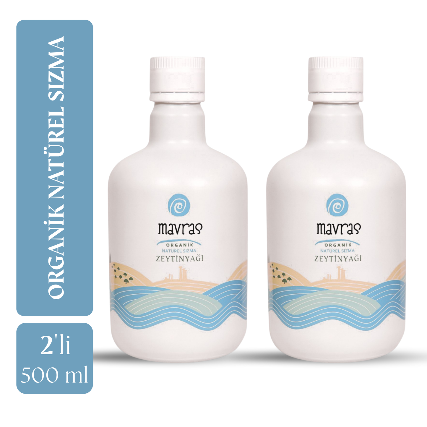 Organik Natürel Sızma Zeytinyağı (500ml) 2’li Paket Mavras Zeytin