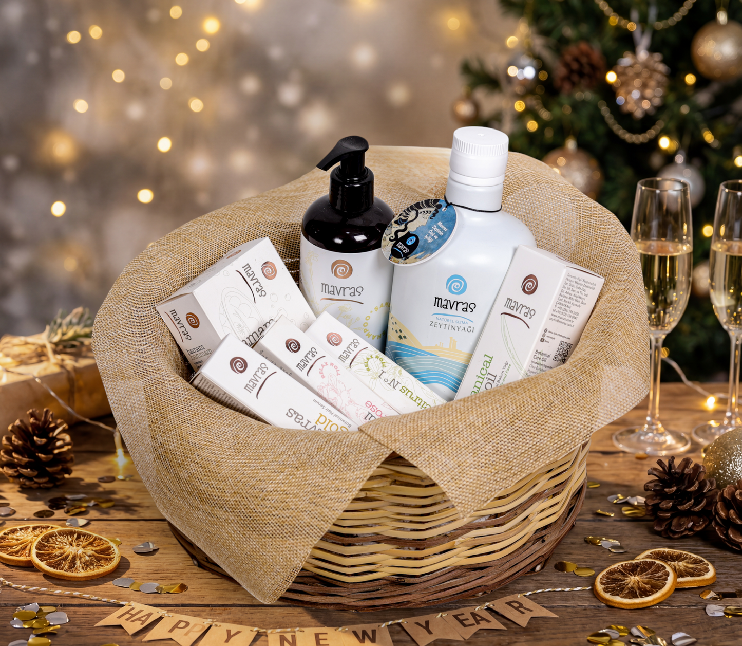 Mavras Yılbaşı Bakım Sepeti Mavras Zeytin