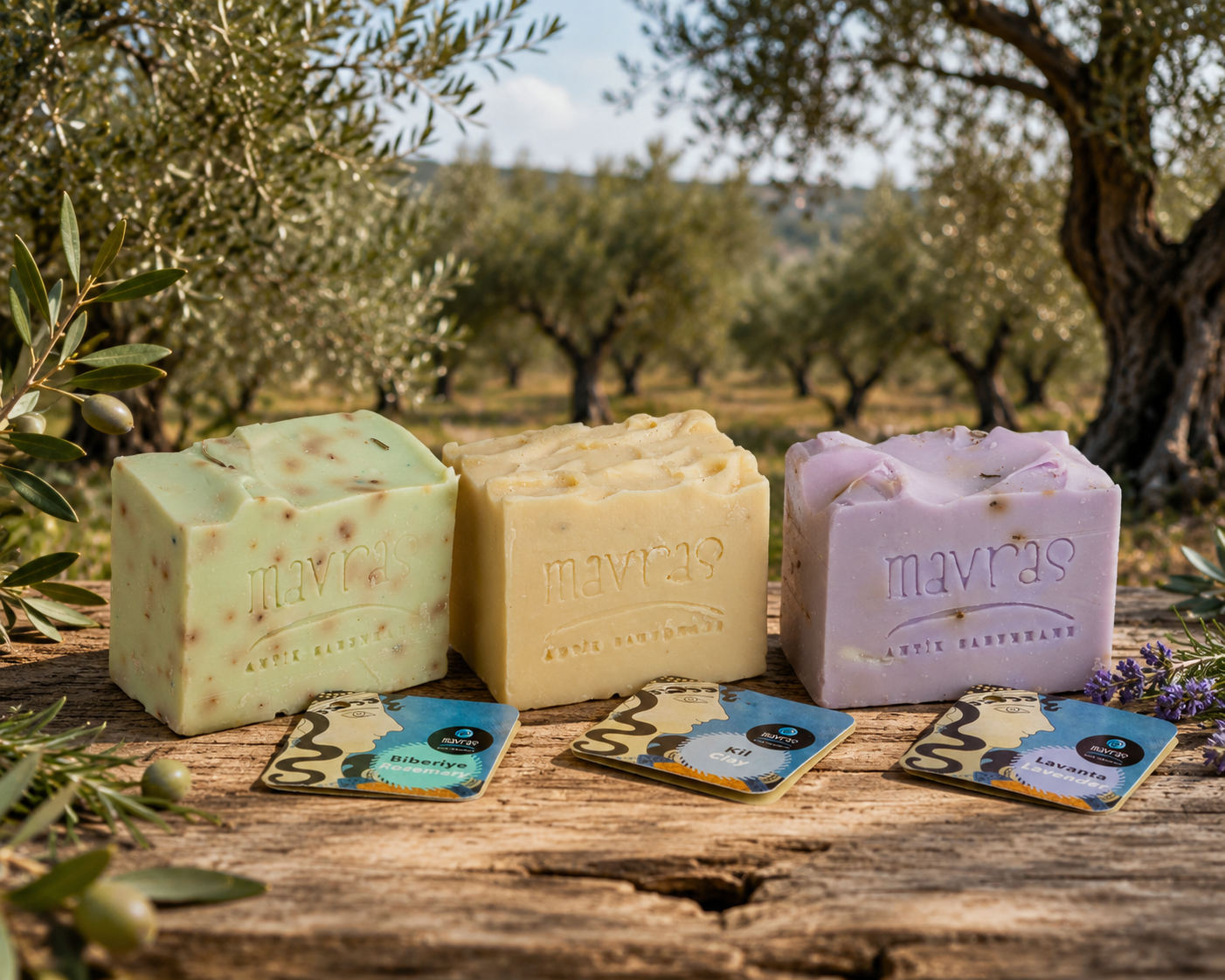Mavras 3’lü Sabun Seti Mavras Zeytin